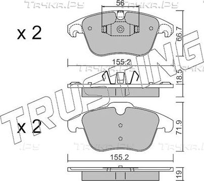 Тормозные колодки Trusting передние для Peugeot 5008 I 2009-2017. Артикул 691.3