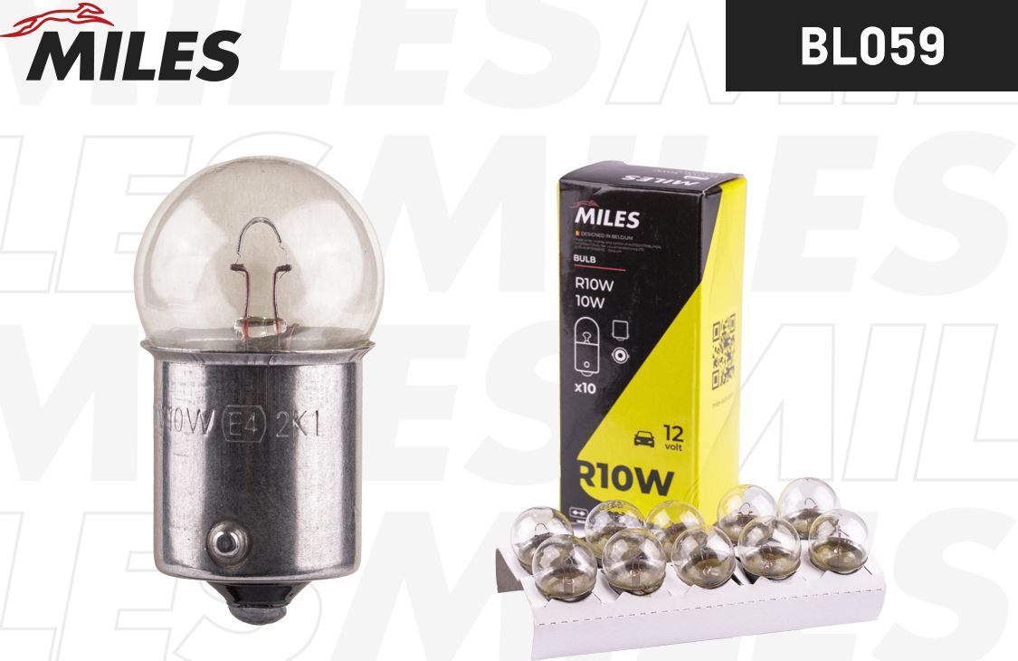 Лампа R10W 12V 10W BA15s Miles. Артикул BL059