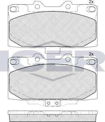Тормозные колодки Icer. Артикул 181733