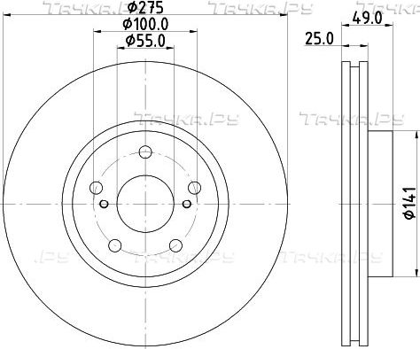 Тормозной диск Nisshinbo. Артикул ND1078K