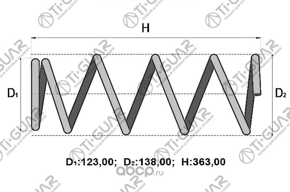 Пружина 54010-1A11/TG-CSS0004* TiGUAR (TI-Guar). Артикул TGCSS0004
