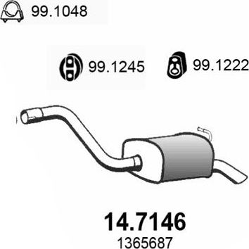 Глушитель Asso. Артикул 14.7146