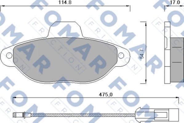 Тормозные колодки Fomar передние для Fiat Punto I 1993-2000. Артикул FO 582881