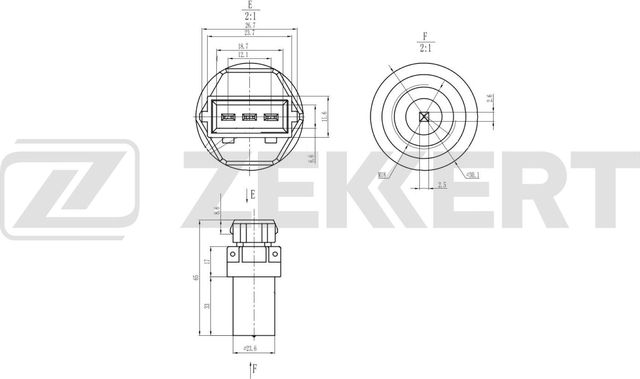 Датчик скорости Zekkert для Volkswagen Golf Plus I 2005-2006. Артикул SE-8513