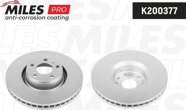 Тормозной диск Miles передний для Audi A6 III (C6) 2004-2011. Артикул K200377
