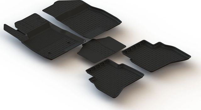 Коврики резиновые Seintex с высоким бортиком для салона Chevrolet Traverse III 2020-2026. Артикул 97721