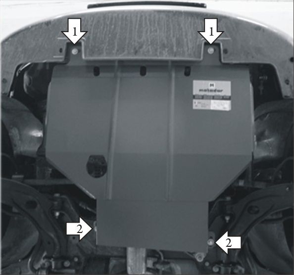 Защита Мотодор для картера, КПП Fiat Albea 2003-2011. Артикул 00611
