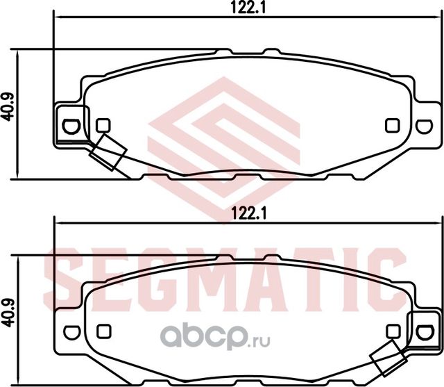Колодка торм диск зад (Segmatic). Артикул SGBP2675