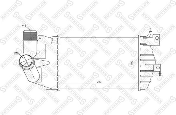 Интеркулер Stellox (алюминий) для Opel Zafira B 2006-2015. Артикул 10-40234-SX