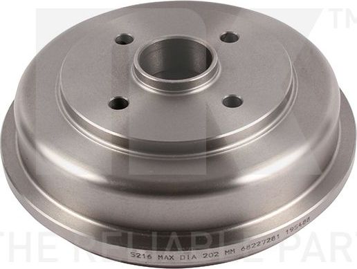 Тормозной барабан NK задний для Suzuki Swift III 2005-2012. Артикул 255216