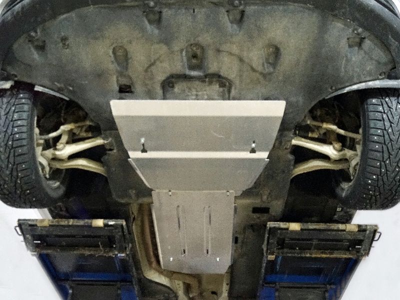 Защита алюминиевая ТСС (4 мм) для картера, КПП и раздаточной коробки Genesis G80 2016-2020. Артикул ZKTCC00534K