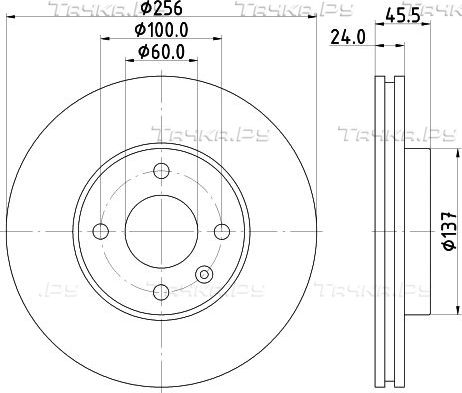 Тормозной диск Nisshinbo. Артикул ND6099K