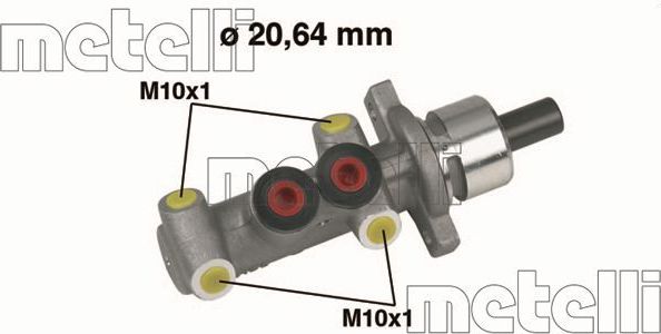 Тормозной цилиндр главный Metelli (алюминий) для Citroen Saxo 1996-2004. Артикул 05-0245