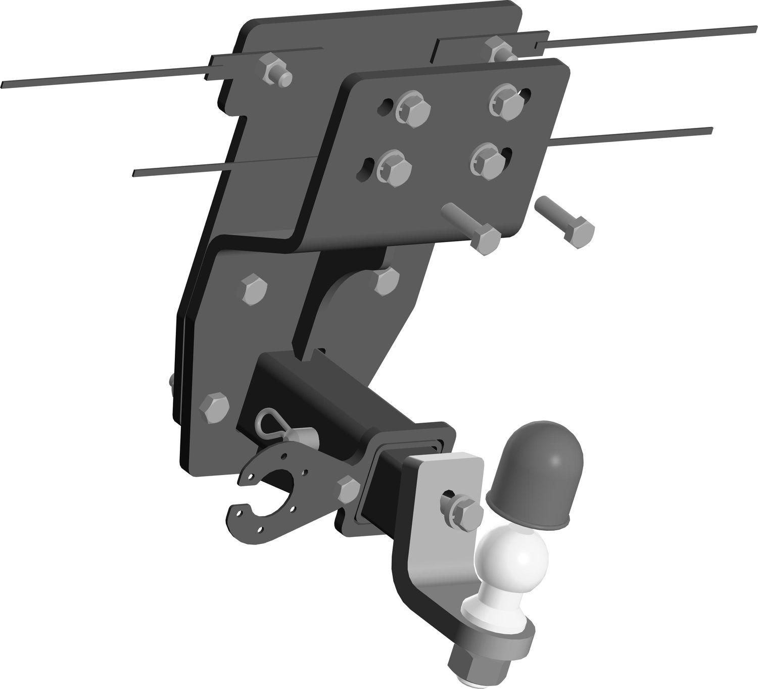 Фаркоп Oris (ранее Bosal) под американский квадрат для Toyota Land Cruiser Prado 250 2023-2026. Артикул 3005-E