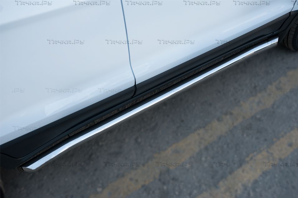 Защита порогов RusStal труба d63 (вариант 1) для Ford Ecosport 2014-2026. Артикул FET-0020561