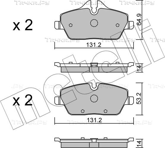 Тормозные колодки Metelli передние для BMW i3 I (I01) 2013-2026. Артикул 22-0664-2