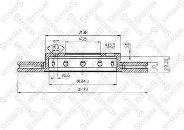 Тормозной диск Stellox. Артикул 6020-47101V-SX