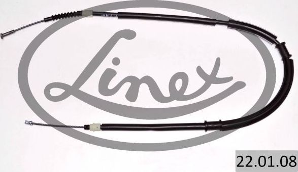 Трос ручника (тросик ручного тормоза) Linex левый для Lancia Lybra 1999-2005. Артикул 22.01.08