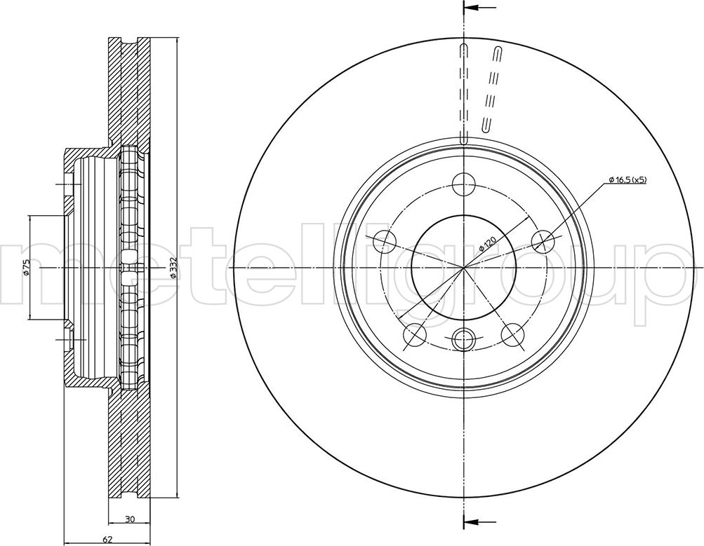 Тормозной диск Metelli. Артикул 23-0784C