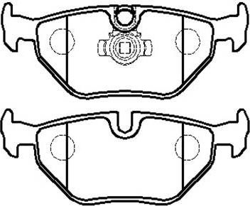 Тормозные колодки HSB задние для BMW 5 IV (E39) 1996-2004. Артикул HP5186