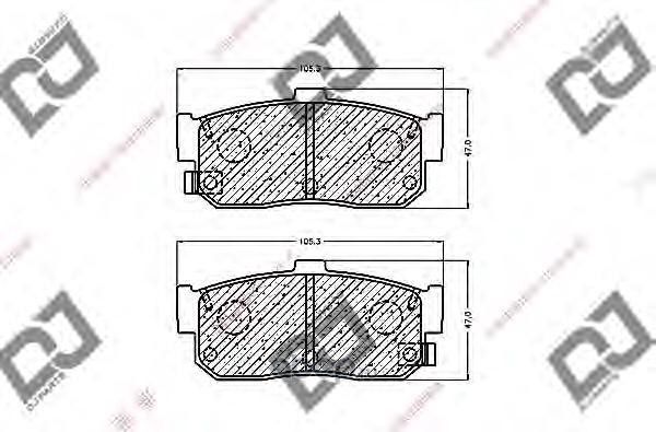 Колодки тормозные дисковые (DJ Parts). Артикул BP1221