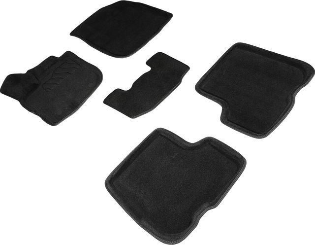 Коврики Seintex 3D ворсовые для салона Renault Logan II рестайлинг 2018-2026 ЧЕРНЫЕ. Артикул 97560