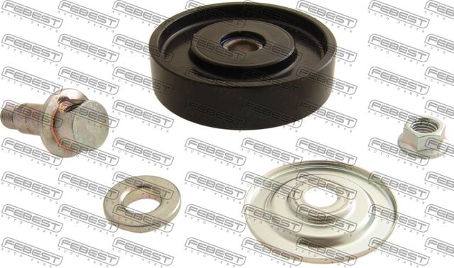 Натяжной ролик (натяжитель) приводного поликлинового ремня Febest. Артикул 0187-HDJ100HV