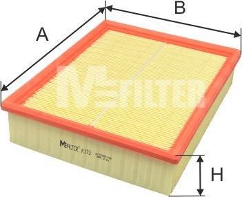 Воздушный фильтр MFilter. Артикул K 173