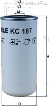 Топливный фильтр Mahle для IVECO EuroTech 1998-2026. Артикул KC 187
