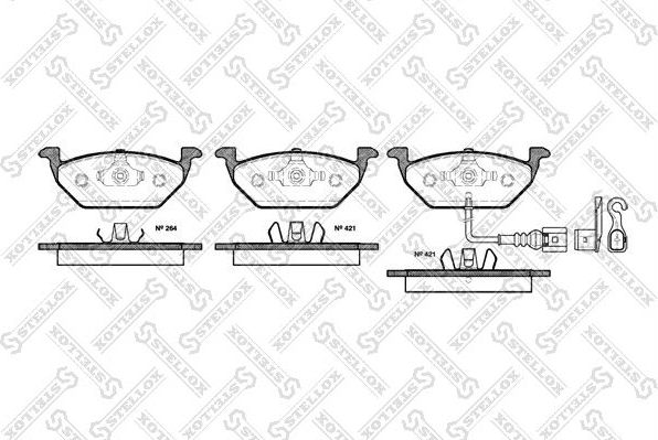 Тормозные колодки Stellox. Артикул 644 021B-SX