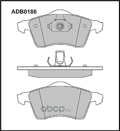 Колодки тормозные (Allied Nippon). Артикул ADB0186