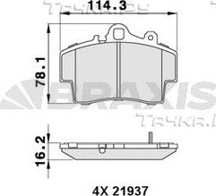 Тормозные колодки Braxis. Артикул AA0271