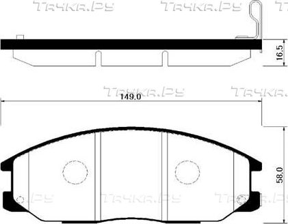 Тормозные колодки HSB передние для SsangYong Kyron I 2006-2015. Артикул HP0015