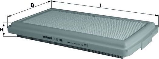 Воздушный фильтр Mahle для Alpina C1 E21 1980-1983. Артикул LX 36