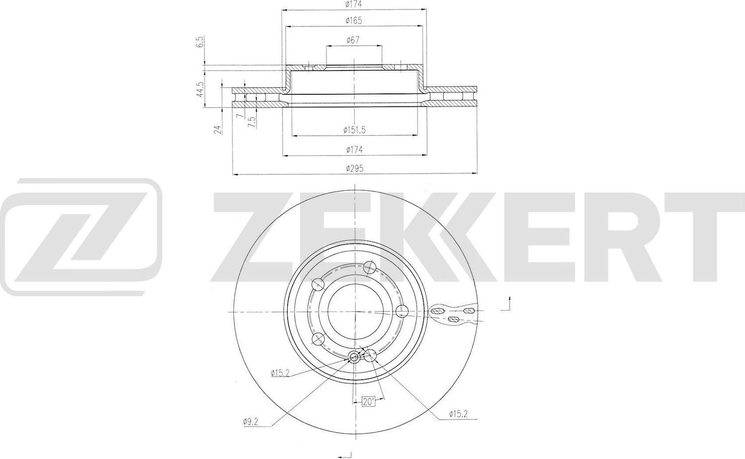 Тормозной диск Zekkert. Артикул BS-6849