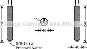 Осушитель кондиционера AVA для Infiniti FX II (S51) 2008-2009. Артикул DND267
