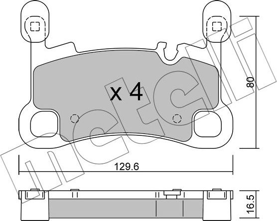 Тормозные колодки Metelli. Артикул 22-1260-0