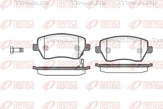 Тормозные колодки Remsa передние для Opel Agila B 2008-2014. Артикул 0987.11