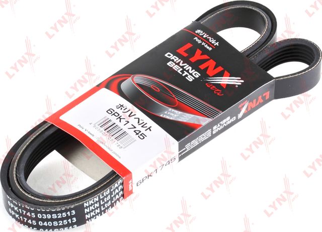 Приводной ремень поликлиновой LYNXauto для Peugeot 4007 2007-2013. Артикул 6PK1745