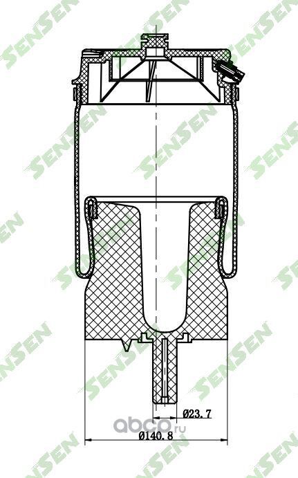 ПНЕВМОБАЛЛОНПОДВЕСКИ LAND ROVER/JAGUAR III 2002-2012 REAR L&R (Sensen). Артикул SAR024