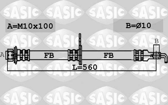 Тормозной шланг Sasic. Артикул 6600038
