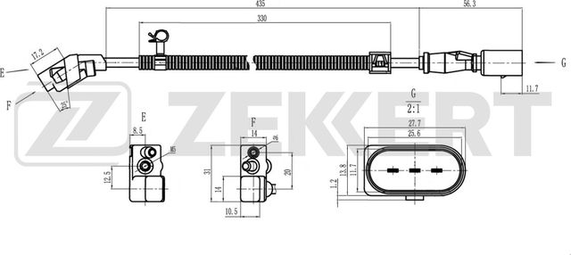 Датчик положения коленвала Zekkert для Volkswagen Lupo 1998-2005. Артикул SE-4050