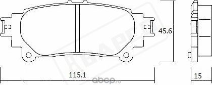 Колодки тормозные дисковые Lexus RX III, Toyota Prius III, Sienna I (Bapco) Bapco. Артикул BP0657