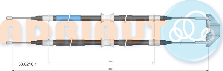 Трос ручника (тросик ручного тормоза) Adriauto. Артикул 33.0210.1