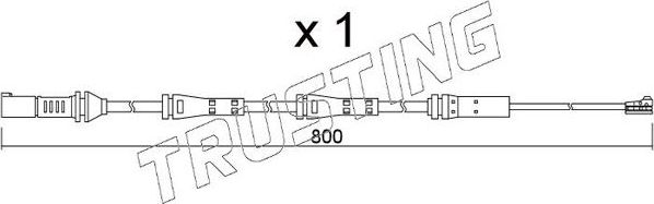 Датчик износа тормозных колодок  Trusting. Артикул SU.379