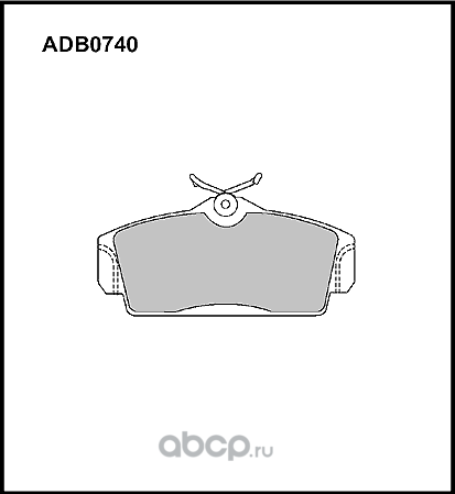 Колодки тормозные дисковые | перед | (Allied Nippon). Артикул ADB0740