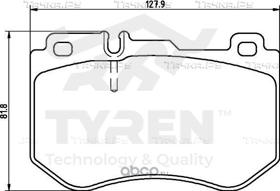 Дисковые тормозные колодки (Tyren). Артикул TYR1215781