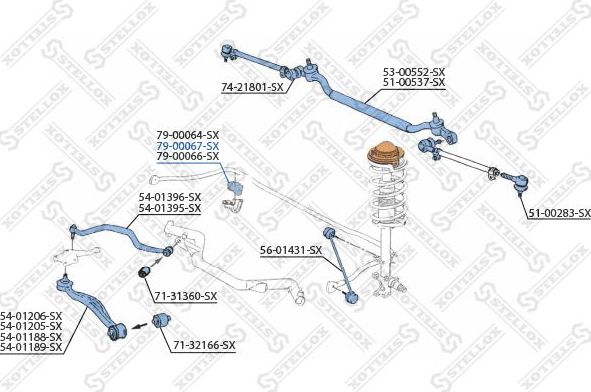 Втулка стабилизатора Stellox. Артикул 79-00067-SX