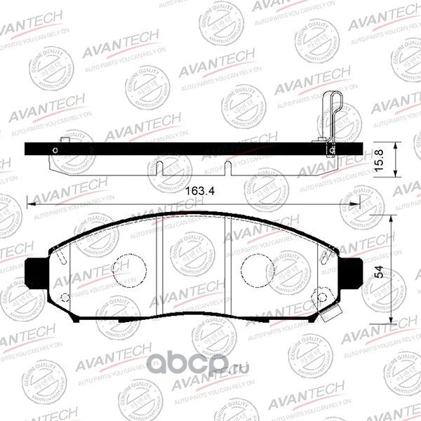 Колодки торм. диск. перед. (Avantech). Артикул AV1081