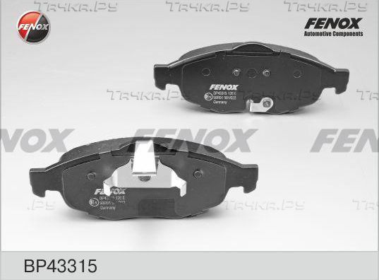 Тормозные колодки Fenox передние для Dodge Stratus II 2000-2006. Артикул BP43315